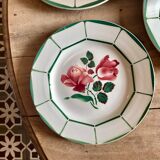 Set of 5 plates flat vintage model monique de digoin sarreguemines