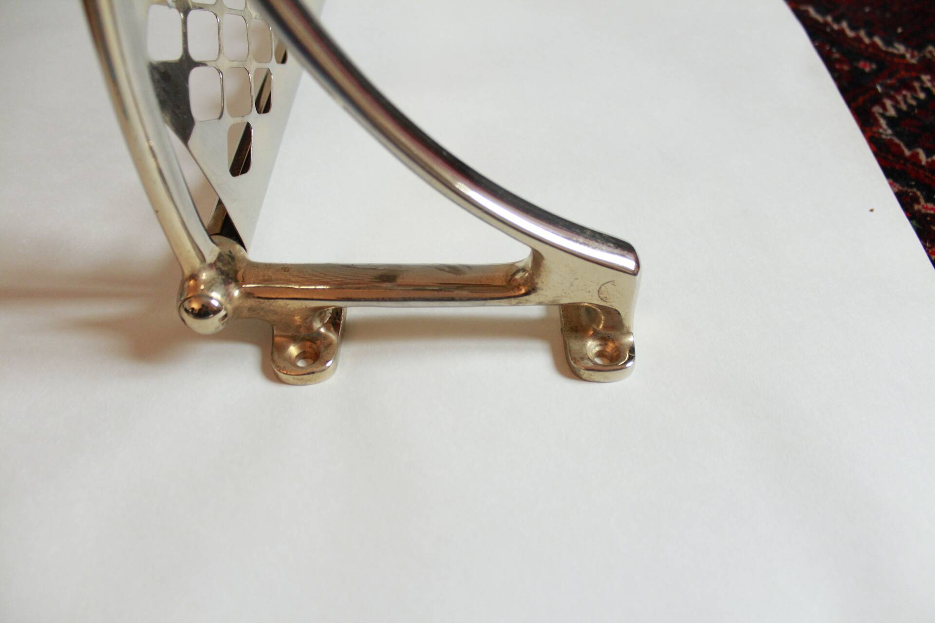 Old brass train luggage rack