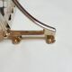 Old brass train luggage rack