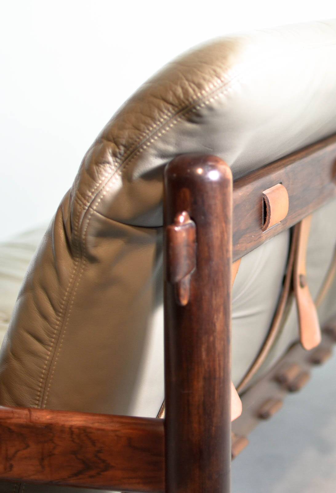 Jean Gillon Brazilian Jacarandá Wooden 3-Seat Sofa for Woodart, Brazil, 60s