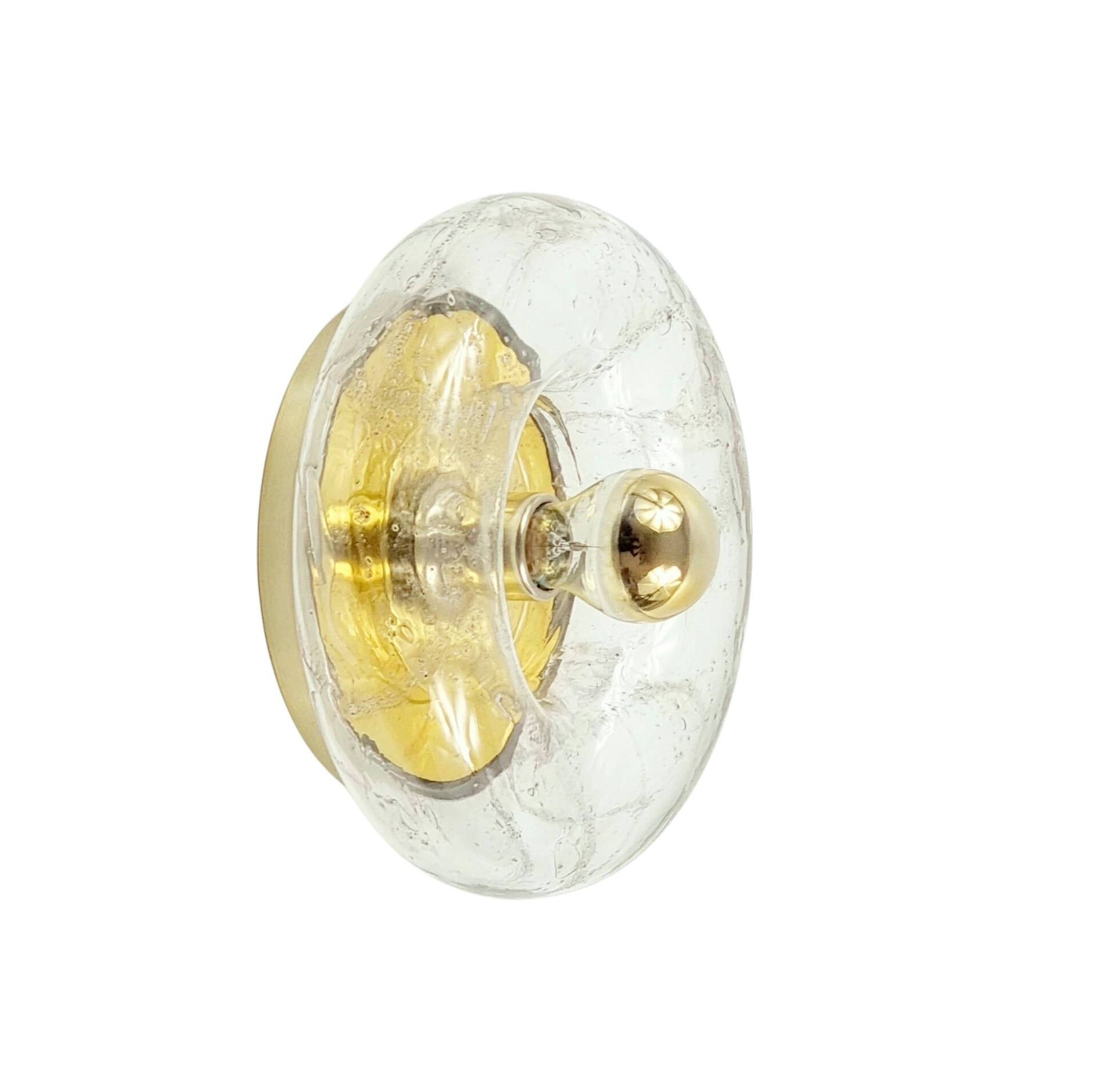 Mid-Century 'Donut' Glass Wall Light or Ceiling Light from Doria, 1960s
