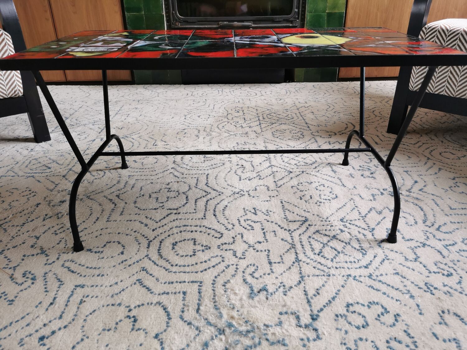 Vintage JG Picard ceramic coffee table