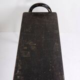 Banc en bois et métal tubulaire noir, 1950