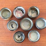 8 stoneware pots