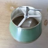 Authentic antique bouillotte lamp in chrome bronze with 3 lights, 1930s.