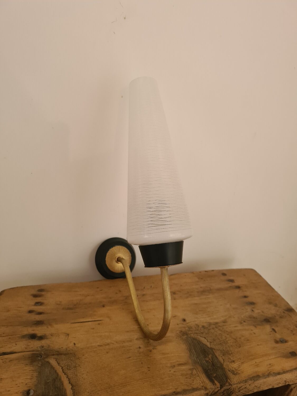 Pair of bobbin wall lights from the 50s and 60s