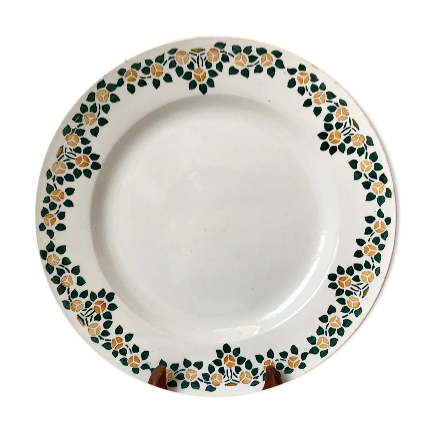 Round earthenware dish New Givors model "Rita" 30s