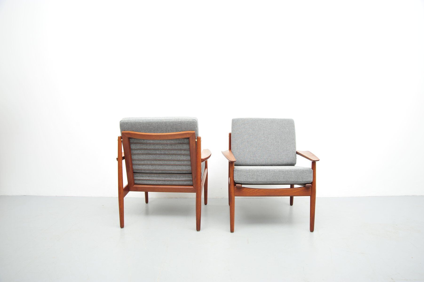 Vintage teak armchairs by Glostrup, 1950s