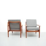 Vintage teak armchairs by Glostrup, 1950s