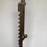 Brutalist wrought iron floor lamp, circa 1960