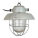 Grey Industrial Aluminium Cage Pendant Lamp with Frosted Glass, 1970s