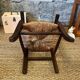 Fauteuil en paille vintage pour enfant