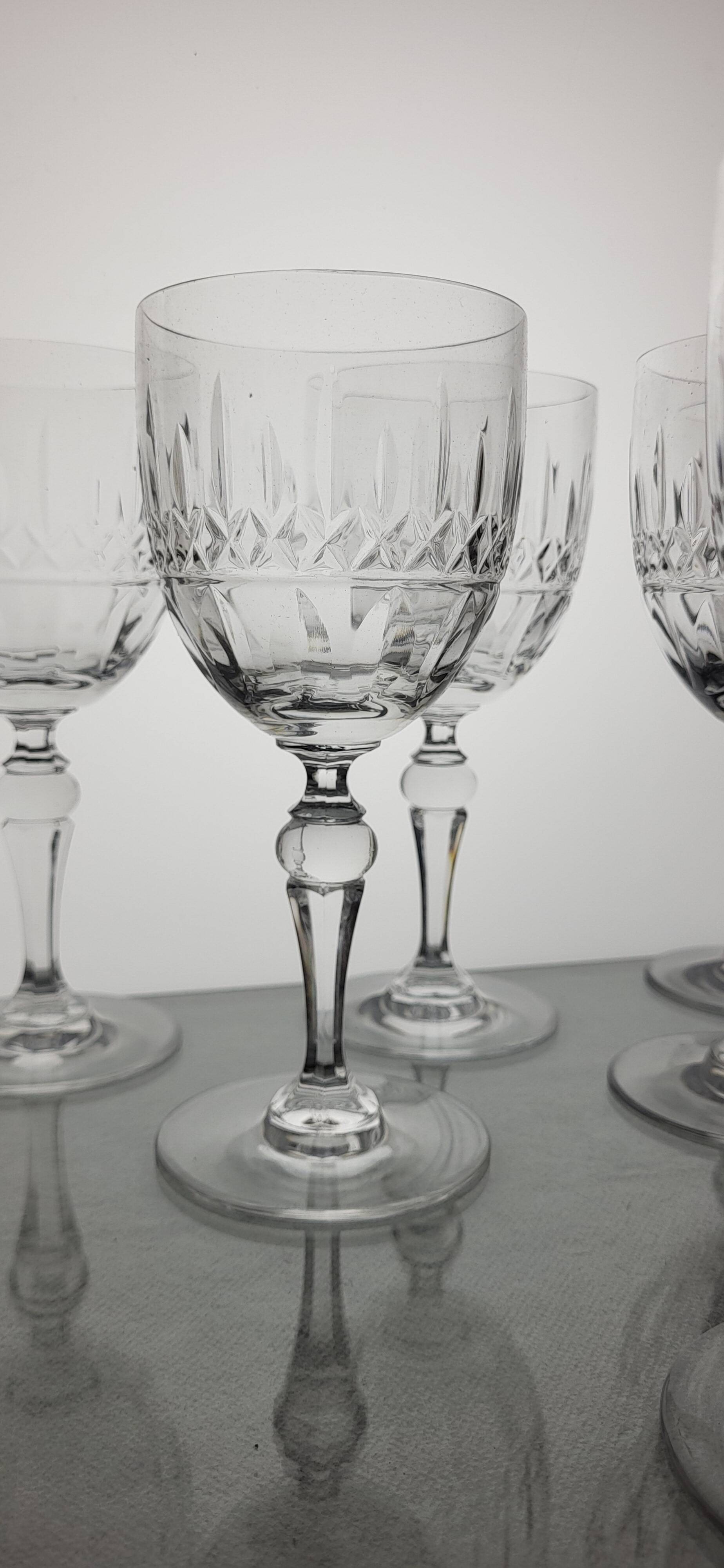 6 signed crystal water/wine glasses