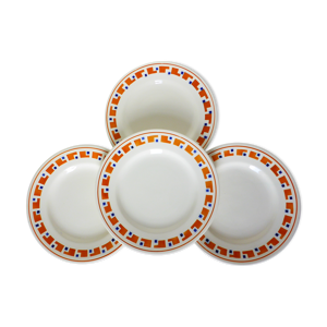 4 assiettes plates en