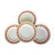 4 assiettes plates en terre de fer des Salins modèle Lucette 210802