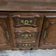 Louis XV oak buffet in enfilade style.