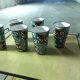 6 glasses, ceramic mugs, vallauris dominique baudart