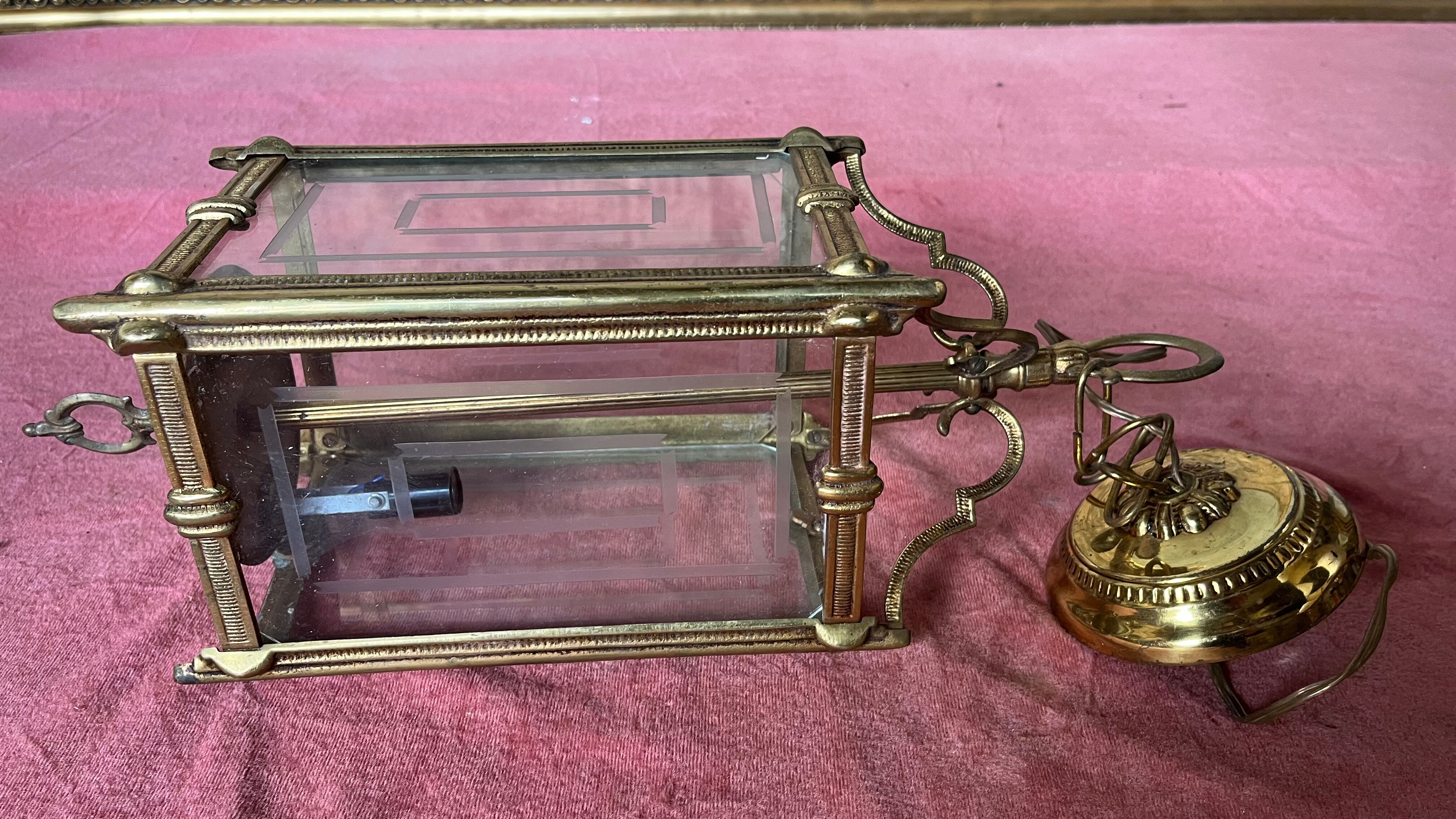 Pendant lamp 2 brass candles