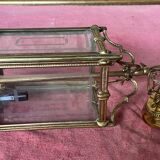 Pendant lamp 2 brass candles