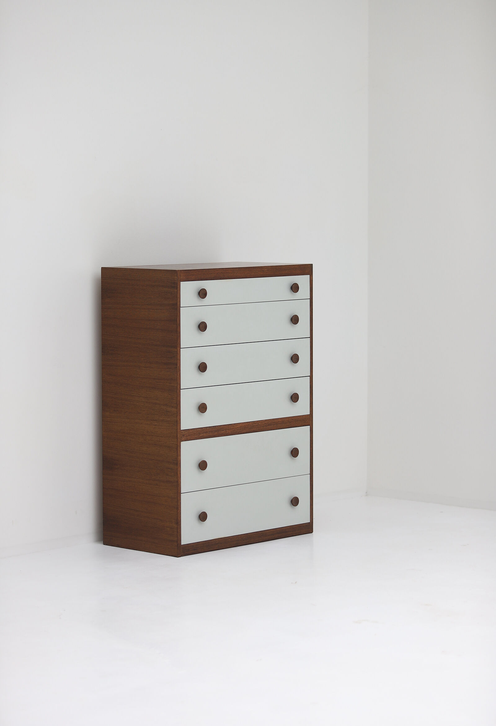 Decorative cabinet in wenge wood designed in the 1970s