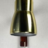 Teak brass wall sconce by hans agne jakobsson, sweden 1960s model v488