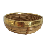 Bamboo and brass basket