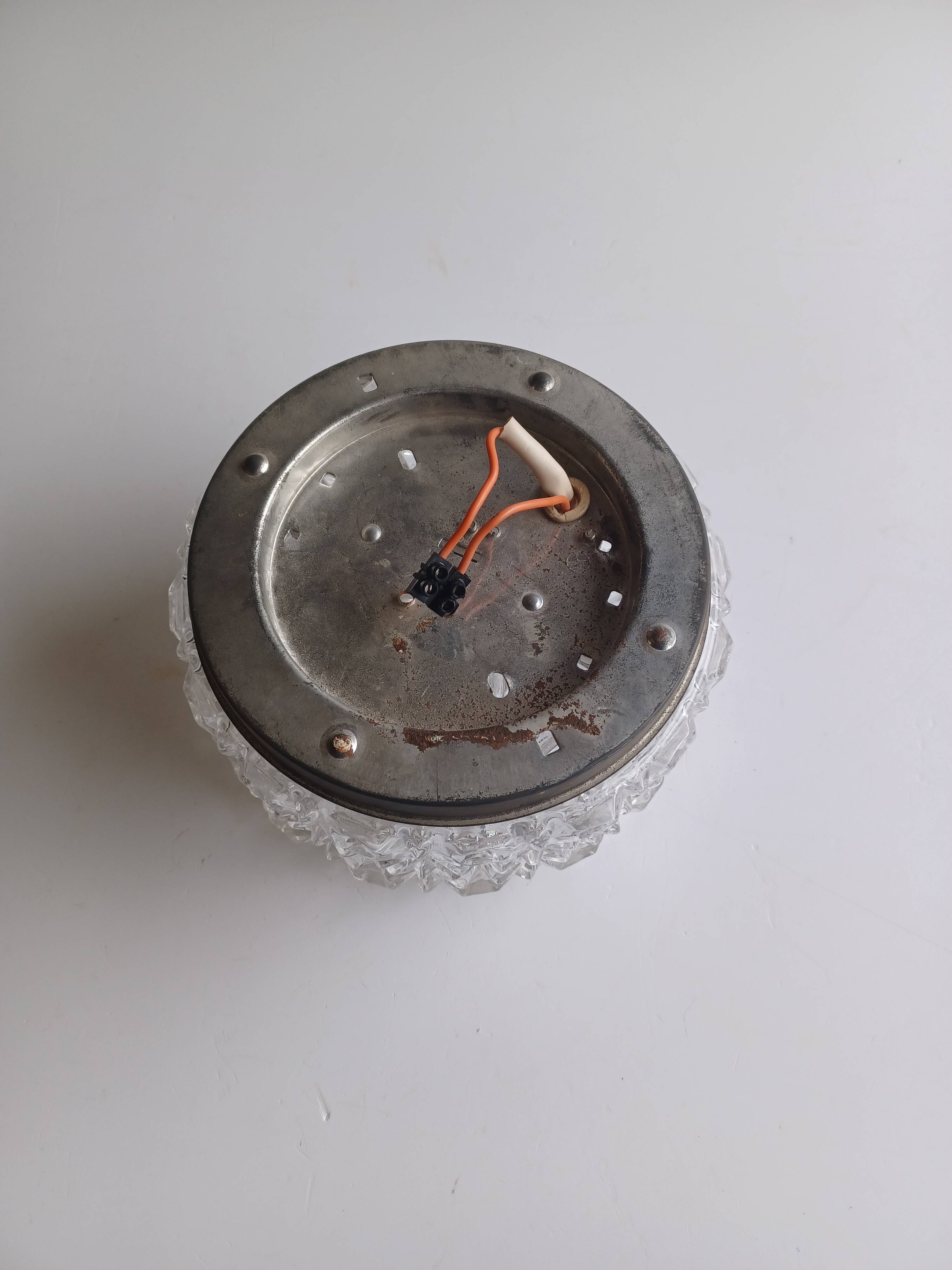 Vintage Erco ceiling light - Moulded glass - 196