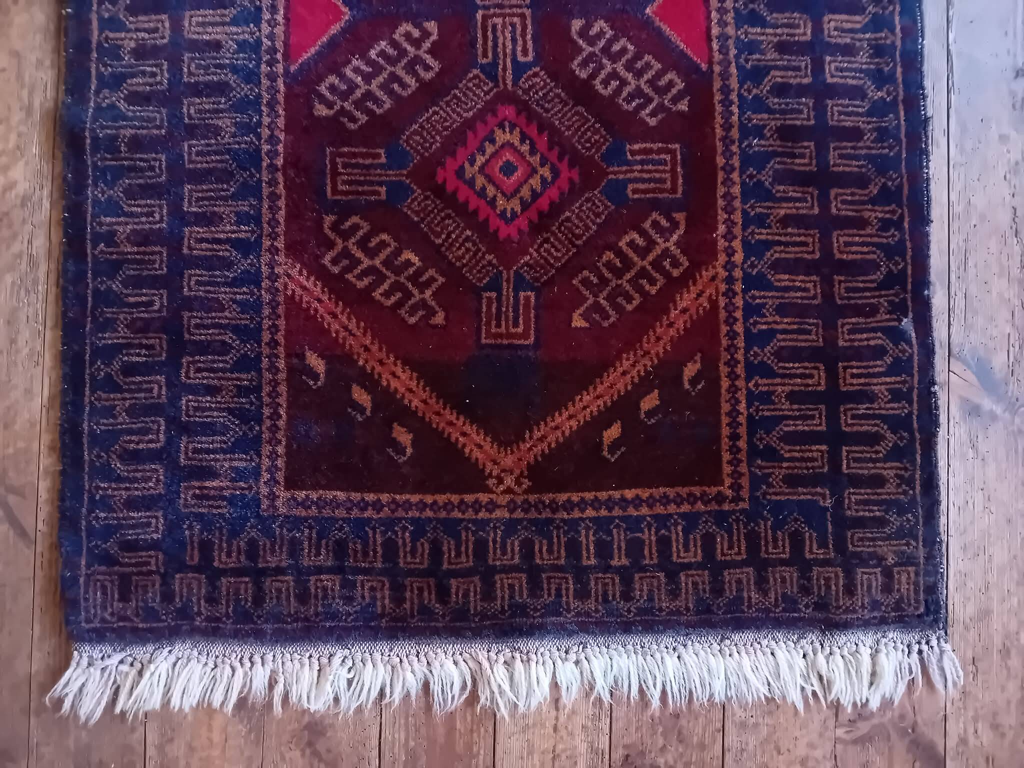 Handmade Afghan Belouch rug 155x90cm