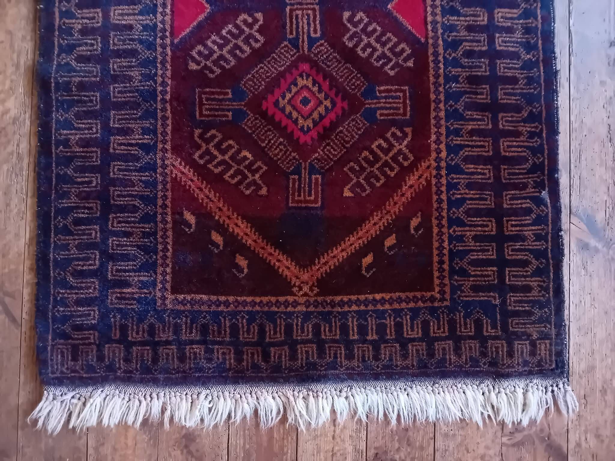 Handmade Afghan Belouch rug 155x90cm