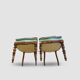 Antique Victorian era ballon back chairs and stool
