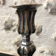 Antique candle holder in silvered bronze