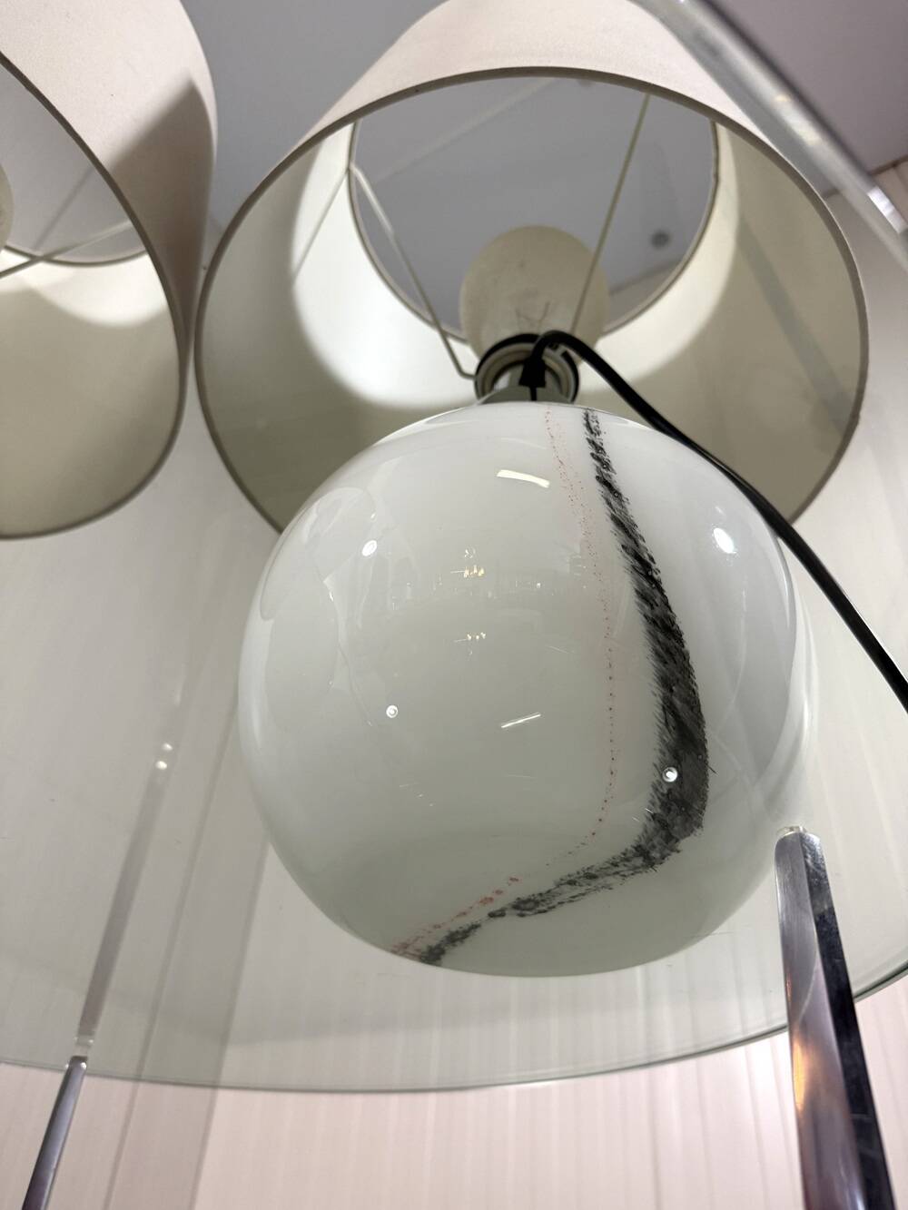 Peill & Putzler large glass table lamps 1970’s