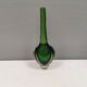 Handmade Murano vase in green and transparent. Estimated 1970-1980