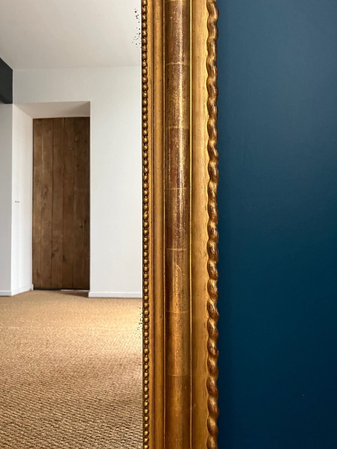 Louis-Philippe mirror gilded with gold leaf antique mirror