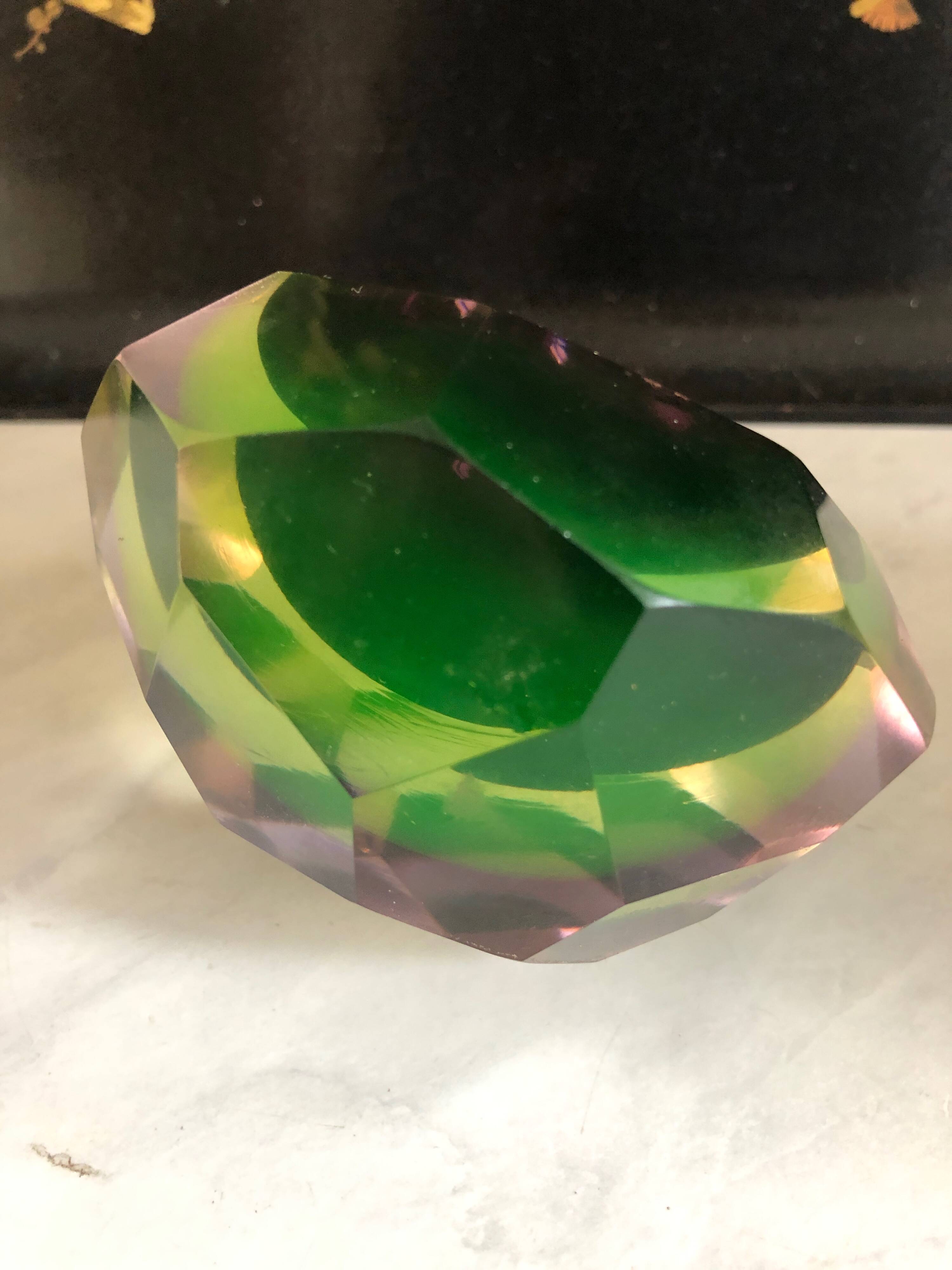 Murano/Flavio Poli Glass Ashtray, Italy c1960 Vintage design