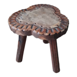 Tabouret tripode bois