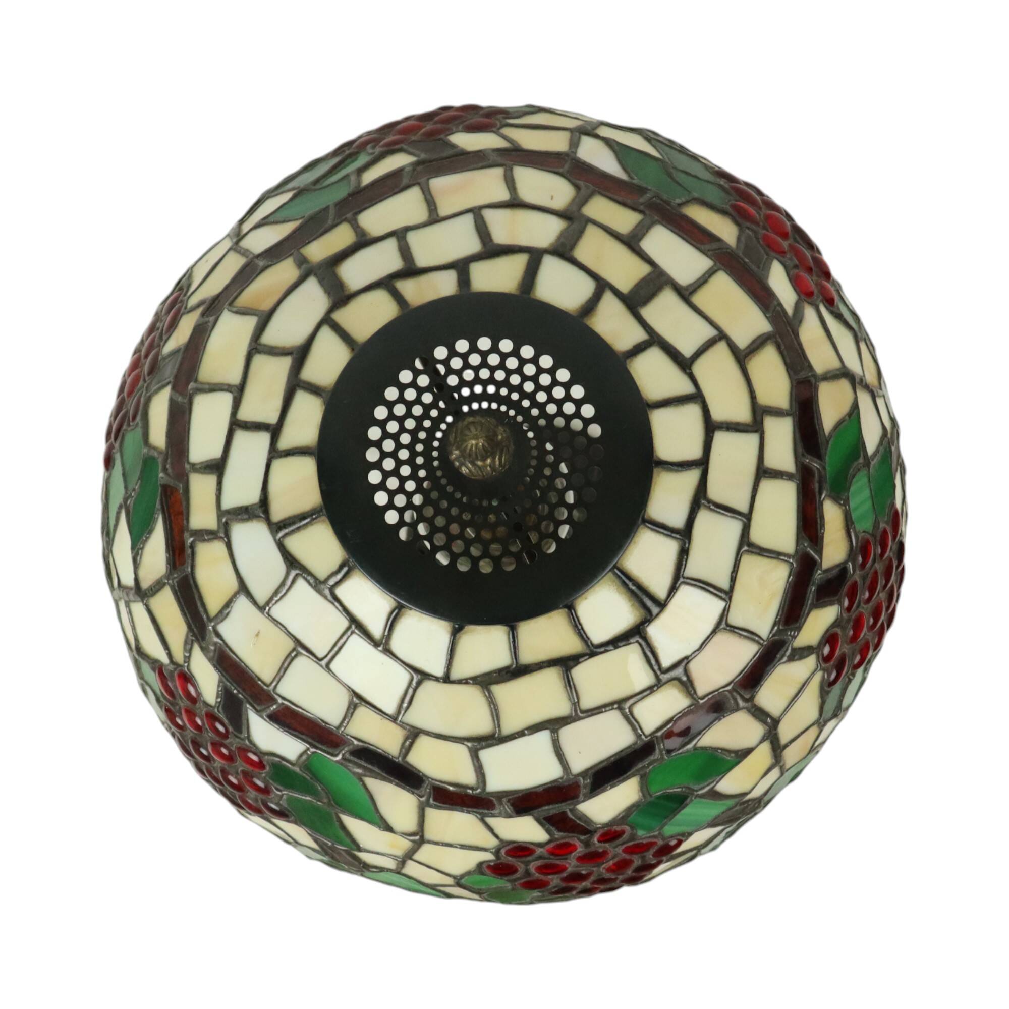 Art Deco Tiffany Style Table Lamp with Organic Base from the 1970s