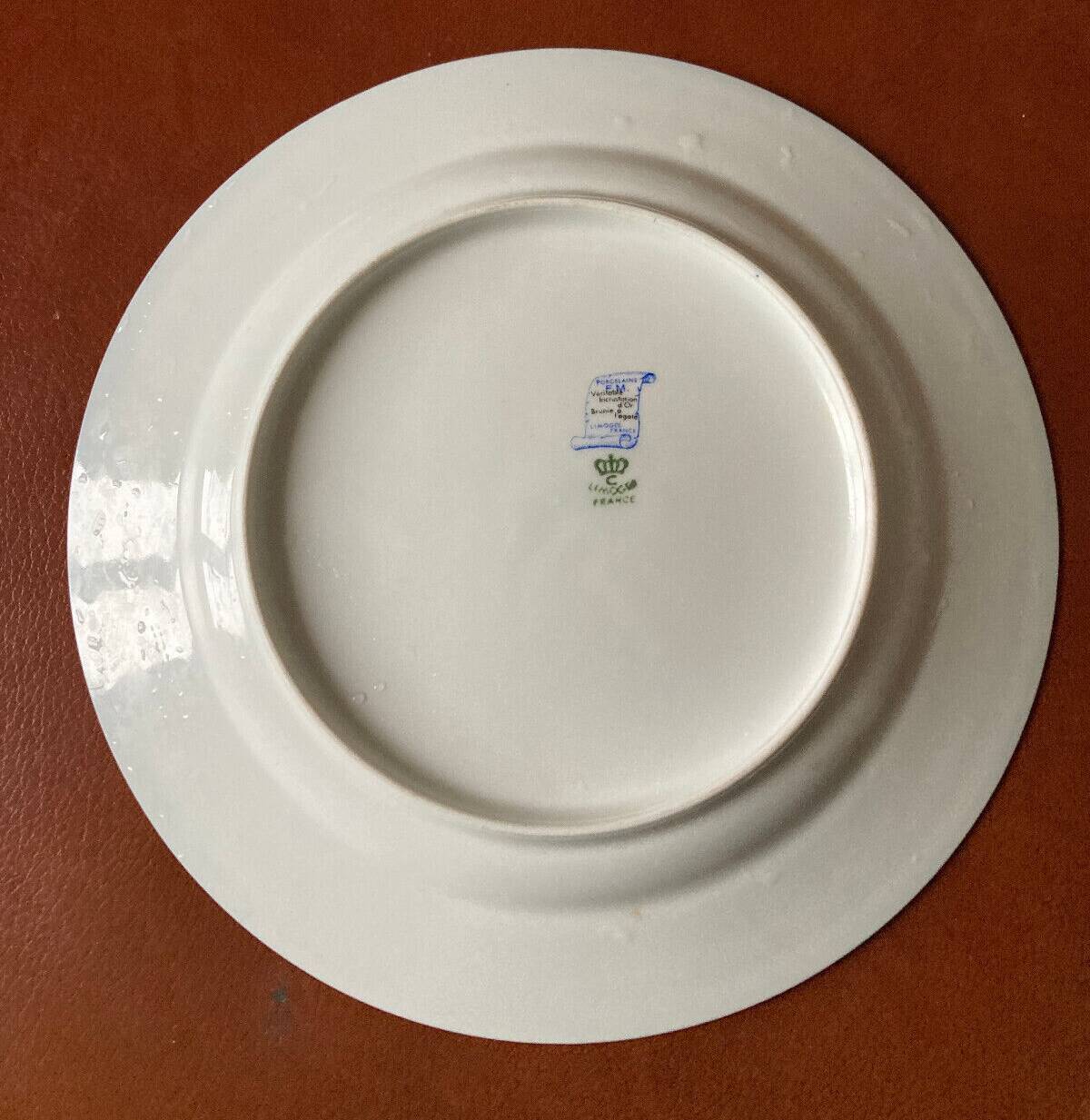2 Limoges porcelain plates decorated with fine gold