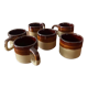 Lot de 6 tasses à moka grés vernissé