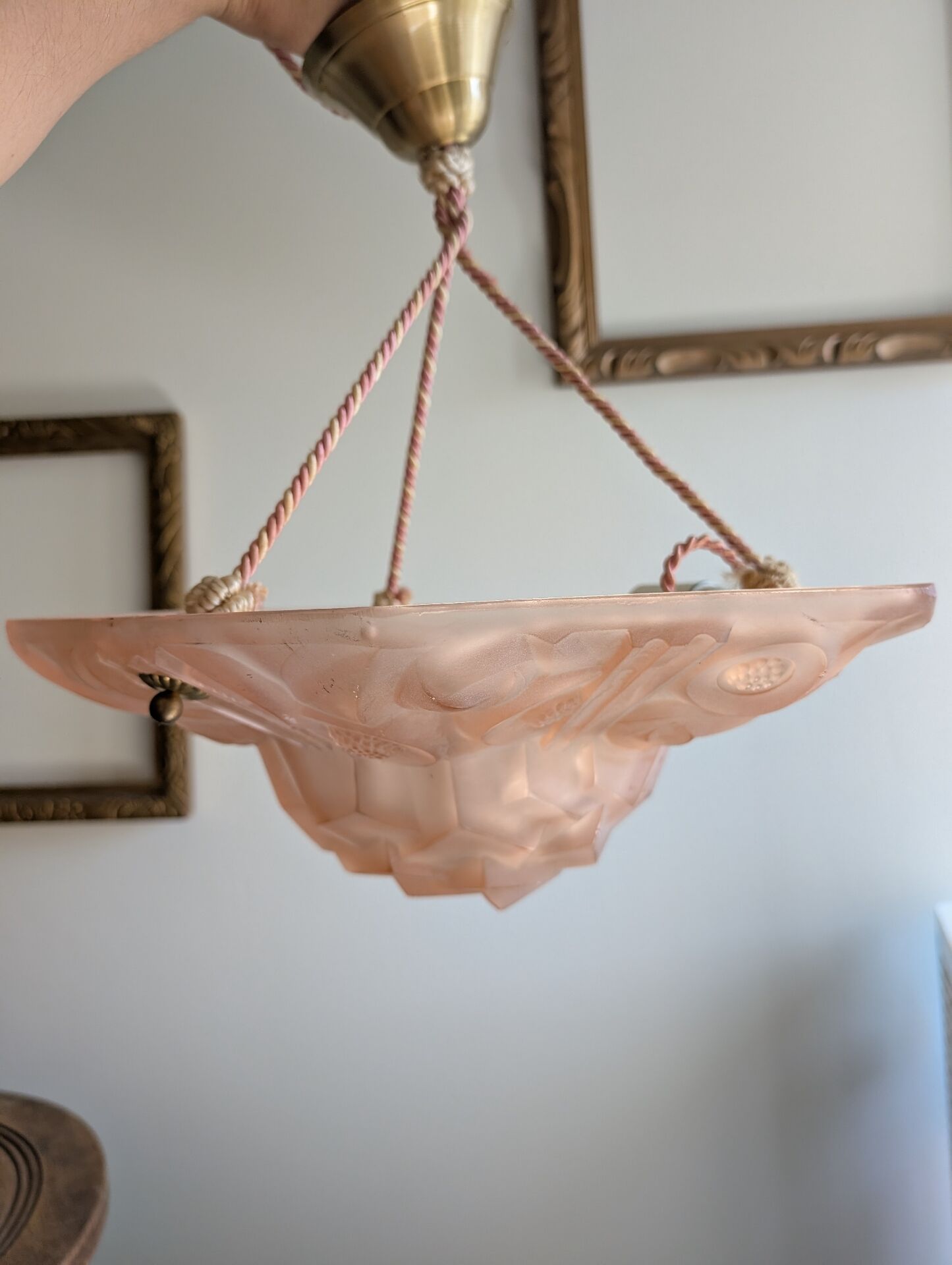 Suspension Art déco signée Degué