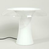 Huge 1960s italian two-piece Murano glass mushroom table lamp by Vistosi