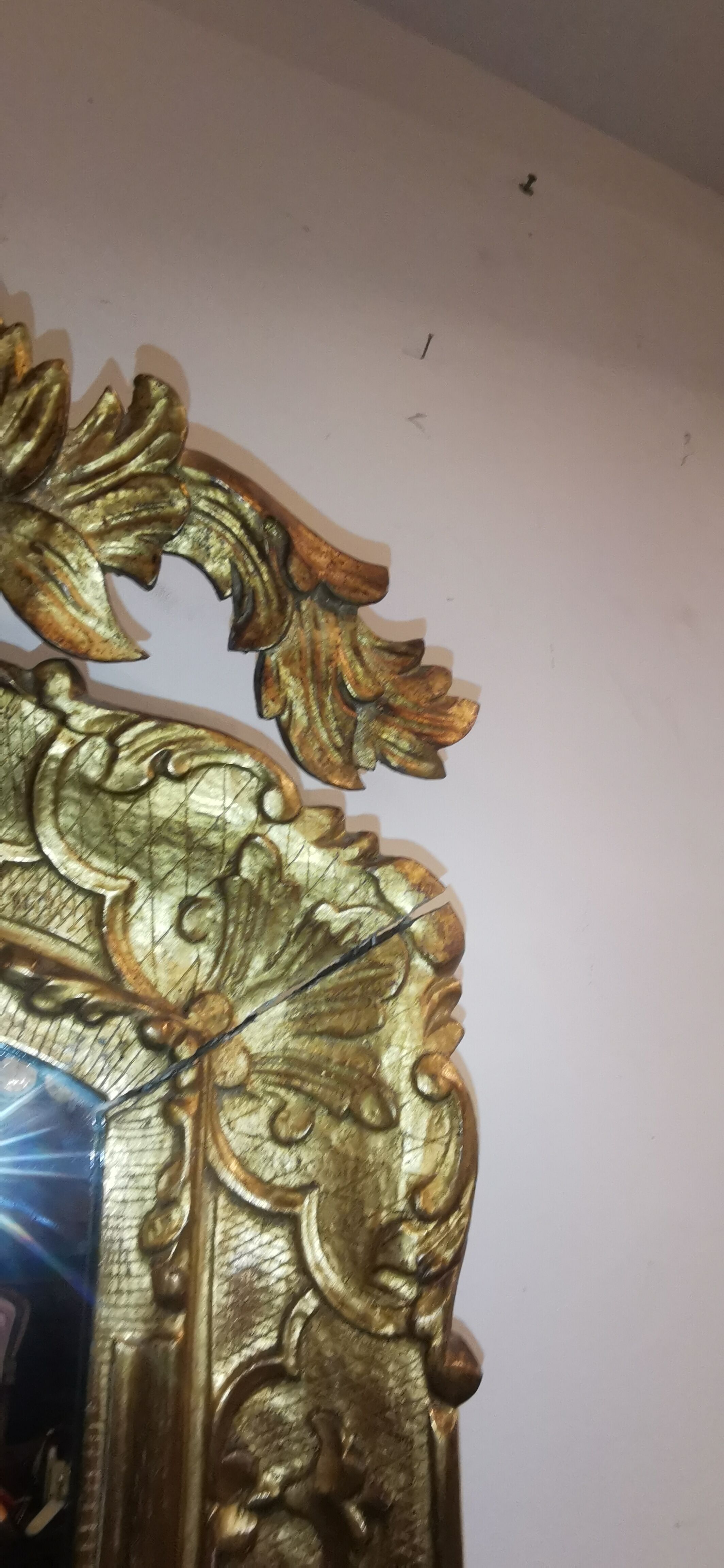 Gilded wood mirror Rockery