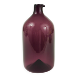 Glass vase signed Purple Timo Sarpaneva Pullo Bird Bottle, Iittala, Finland.