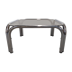 Space age tubular coffee table in smoked glass from the 60s/70s