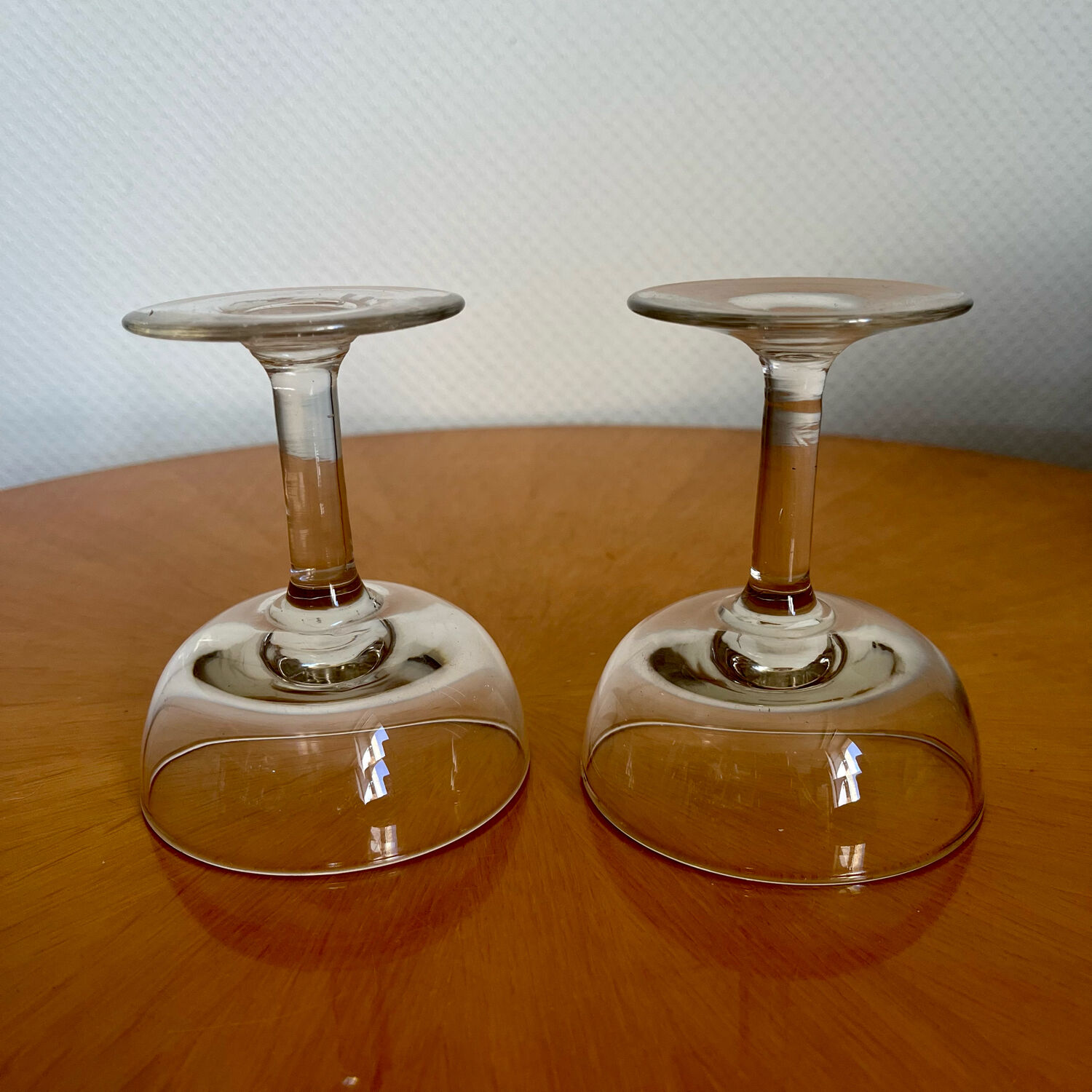 Pair of vintage champagne glasses