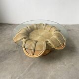 Vivai del sud “flower” rattan coffee table