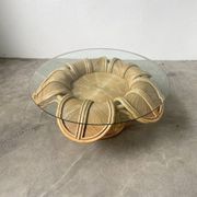 Vivai del sud “flower” rattan coffee table