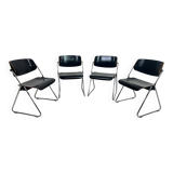 Mid-century modern dining chairs no. 614/3 by Klaus Franck for Wilkhahn