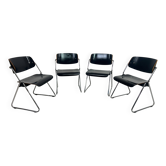 Chaises de salle à manger modernes du milieu du siècle n°614/3 par Klaus Franck pour Wilkhahn