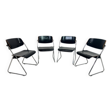 Mid-century modern dining chairs no. 614/3 by Klaus Franck for Wilkhahn